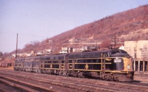 Erie Lackawanna | Port Jervis, New York | EMD F7a 6114 + BBA diesel-electric locomotives | November 6, 1965 | Richard Wallin photograph | Richard Prince Collection