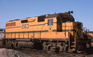 Maine Central | Portland, Maine | EMD GP38 #263 diesel-electric locomotive | March 26, 1986 | John Wilson photograph