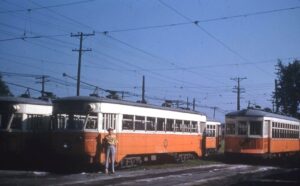 Altoona and Logan Valley Electric Railway | Altoona, Pennsylvania | Streetcars | Car Barn | July 25, 1954 | Charles Houser, Sr. photograph | Charles Anderson collection