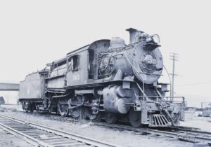 Central Railroad of New Jersey | Class 4-6-0 #762 Camelback steam locomotive | May 1953 | R. L. Long photograph | West Jersey Chapter NRHS Collection