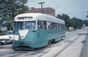 DC Transit | Washington, D.C. | PCC Streetcar #1287 | Route 80 Washington Circle | August 1962 | John Hilton photograph