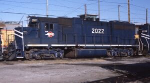 Missouri Pacific Lines | Saint Louis, Missouri | EMD GP38-2 @2022 diesel-electric locomotive | September 9,1984 | Dick Flock photograph