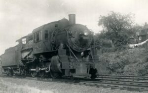 New York Ontario and Western | NYO&W | Middletown, New York | Class 2-6-0 #282 Camelback steam locomotive | September 5, 1938 | West Jersey Chapter, NRHS Collection