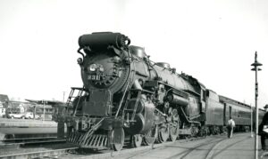 Central Railroad of New Jersey | Atlantic City, New Jersey | Class Baldwin G4 4-6-2 #831 steam locomotive | Blue Comet passenger train | September 27, 1941 | Howard Johnston photograph | North Jersey Chapter NRHS Collection