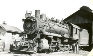 Chesapeake and Western | Elkton, Virginia | Class 4-8-0 #114 steam locomotive | ex N&W | April 7, 1946 | West Jersey Chapter, NRHS collection