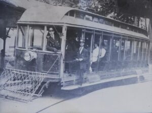 Conestoga Traction | Lancaster, Pennsylvania | Open Bench streetcar #155 | Rocky Springs Park | 1905 | John Denney, Jr. collection