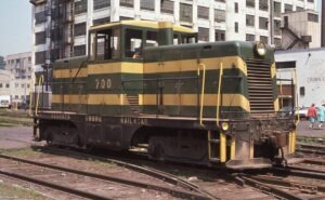 Hoboken Shore Railroad | Hoboken, New Jersey | GE Class 44-Tonner #700 diesel-electric locomotive | June 1974 | Jack de Rosset | Morning Sun Books Collection