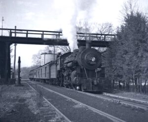 New York Central | Mount Hope, New York | Class 4-6-0 # 1270 steam locomotive | Northbound Passenger Train | Putnam Division | 1949 | Fielding Lew Bowman photograph