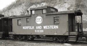 Norfolk and Western Railway | Portsmouth, Ohio | Caboose #518330 | December 12, 1968 | H.B. Olsen photograph