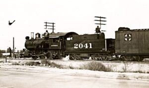 Atchison Topeka and Sante Fe Railway | Los Angeles, California | Class 0-6-0 #2041 steam switching locomotive | January 1939 | West Jersey Chapter NRHS collection