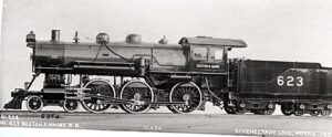 Boston and Maine Railroad | Schenectady, New York | Class 4-6-0 #623 steam locomotive | 1905 | Schenectady Locomotive Works photograph