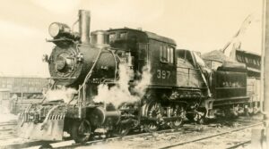Central Railroad of New Jersey | Elizabethport, New Jersey | Class C2 4-4-0 #397 Camelback steam locomotive | ex Lehigh & Susquehanna #35 | August 1903 | Warren Crater, Friends of the New Jersey Transportation Museum Collection