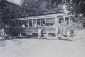 Conestoga Traction Company | Marietta, Pennsylvania | Streetcar #47 | Derailed | 1910 | Ed Shopf photograph | John Denney, Jr. collection