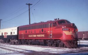 EMD | Electromotive Corporation – General Motors | Detroit, Michigan | EMD F7a #462 diesel-electric locomotive | March 1963 | EMD photo | Morning Sun Books collections