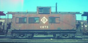 Erie Lackawanna Railway | Croxton Yard, New Jersey | Jersey City, N.J. | Caboose #C873 | August 5, 2973 | H.B. Olsen photograph