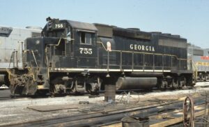 Georgia Railroad | Atlanta, Georgia | EMD GP40-2 #755 diesel-electric locomotive | September 23, 1981 | Dick Flock photograph