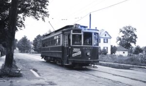 Public Service of New Jersey Coordinated Company | Scotch Plains, New Jersey | Streetcar #2260 | Route 49 UNION | Last day | Forest Road | September 14, 1935 | Al Craemer photograph | North Jersey Chapter, NRHS Collection