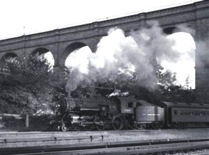 New York Central, New York, New York | Bronx | Class 4-6-0 #1267 steam locomotive | 1949 | Fielding Lew Bowman photograph