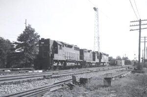 Norfolk and Western Railway | Bellevue Ohio | EMD Class SD40 #1526 Hi Hood, GP9, SD45 diesel electric locomotives | 1967 | Elmer Kremkow photograph