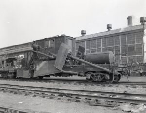Baltimore and Ohio Railroad | Baltimore, Maryland | MOW Ditcher #818 | October 11, 1953 | R.L. Long Photograph | West Jersey Chapter NRHS Collection