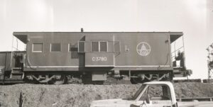 Baltimore and Ohio Railroad | Elizabethport, New Jersey | Bay window caboose #C3980 | February 25, 1975 | H.B. Olsen photograph / collection