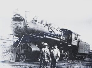 Boston and Maine | Schenectady, New York | Class 4-6-0 #624 steam locomotive | with crew | 1905 | Schenectady Locomotive Works photograph