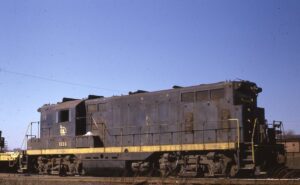 Central Railroad of New Jersey | Bound Brook, New Jersey | EMD GP7 #1523 diesel-electric locomotive | January 10, 1967 | Jack de Rosset photograph