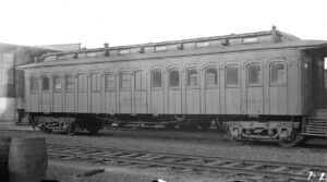 Central Railroad of New Jersey | Jersey City, New Jersey | Wood sided coach #92633 Roadway Painters Car | 1916 | CRNJ Staff photograph | Warren Crater, Friends of the New Jersey Transportation Museum Collection