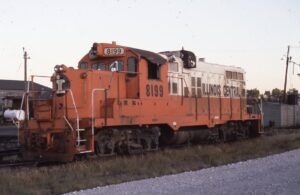 Illinois Central | Council Bluffs, Iowa | EMD GP10 #8199 diesel-electric locomotive | September 9, 1984 | Dick Flock photograph