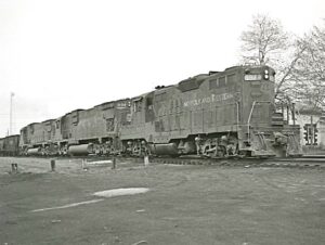 Norfolk and Western Railway | Bellevue, Ohio | Class EMD GP9 #697 + 2 Alco C630 diesel-electric locomotives | 1970 | Elmer Kremkow photograph / collection