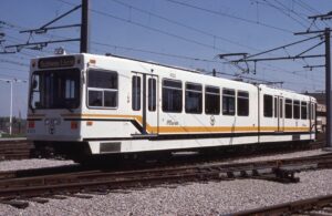 PAT | Pittsburgh Regional Transit | Pittsburgh, Pennsylvania | LRV Car #4123 | April 26, 1986 | Dave McKay photograph | Morning Sun Books collection