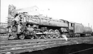 Richmond Fredericksburg and Potomac Railroad | Alexandria, Virginia | Potomac Yard | Class 4-8-4 #609 steam locomotive | 1940 | Tom Taber photograph | William McChesney collection