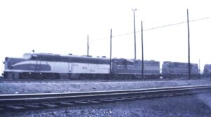 New York Chicago and Saint Louis Railroad | aka Nickel Plate Road | Bellevue, Ohio | Alco PA1 #188 + GP7 and RS11 diesel electric locomotives | 1960 | Elmer Kremkow photograph / collection