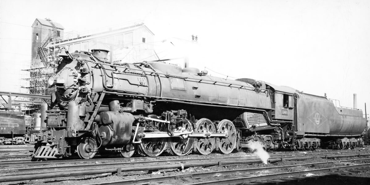 Richmond Fredericksburg and Potomac Railroad | Alexandria, Virginia | Potomac Yard | Class 4-8-4 #609 steam locomotive | 1940 | Tom Taber photograph | William McChesney collection
