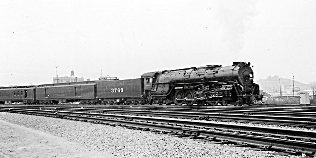 Atchison Topeka and Sante Fe Railway | Los Angeles, California | Class 4-8-4 #3789 steam locomotive | Passenger Train #20 | June 1940 | West Jersey Chapter, NRHS Collection