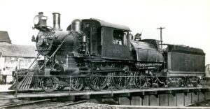 Central Railroad of New Jersey | Elizabethport, New Jersey | Class P1b 4-4-2 #573 Camelback Baldwin locomotive | April 1903 | CRNJ photograph | Warren Crater, Friends of the NJ Transportation Musuem collection