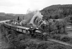 Canadian Pacific Railway | Hi-Iron Company | on CRNJ | Bowmanstown, Pennsylvania | Class 4-6-2 #127 steam locomotive | Passenger steam special | October 16 1966 | Gordon Roth photograph | Ken Miller collection