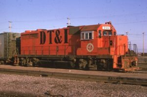 Detroit, Toledo and Ironton Railroad | DT&I | Jackson, Ohio | EMD GP38 #213 diesel-electric locomotive | May 8, 1982 | David Hamley photograph | Stephen Timko Collection