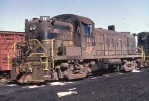 Lehigh and Hudson River Railway | Bethlehem, Pennsylvania | Alco RS3 #13 diesel-electric locomotive | February 13, 1970 | Dave Augsburger photograph | Richard Prince Collection