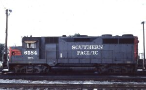 Southern Pacific Lines | Saint Louis, Missouri | EMD GP35 #6584 diesel-electric locomotive | Gateway Yard | June 15, 1986 | Dick Flock photograph / collection