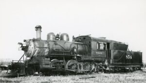 Wabash Railroad | Ferris, Illinois | Class F7 2-6-0 #854 steam locomotive | July 7, 1938 | Robert Morris photograph | Elmer Kremkow collection