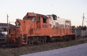 Illinois Central Gulf Railroad | Council Bluffs, Iowa | EMD GP10 #8199 diesel-electric locomotive | September 9, 1984 | Dick Flock photograph / collection