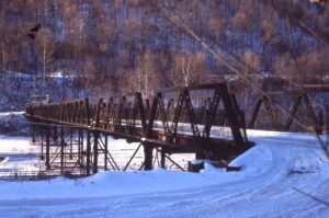 Baltimore and Ohio Railroad | Meyersdale, Pennsylvania | aka Sand Patch, Pennsylvania | Deal Road iron truss bridge | January 1971 | William Barr photograph / collection