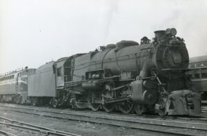 Pennsylvania Railroad | Bay Head, New Jersey | Class K4s 4-6-2 #630 Pacific steam and Baldwin BP20 #5783 “Shark” diesel-electric locomotive | 1956 Ed Kaspriske photograph / collection