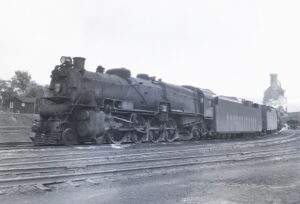 Pennsylvania Railroad | Elmira, New York | Altoona Works M1 4-8-2 6976 and #4652 steam locomotives | May 31, 1952 | R.L Long photograph | West Jersey Chapter, NRHS collection