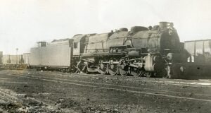 Pennsylvania Railroad | Northumberland, Pennsylvania | Juniata Works M1 4-8-2 #6739 steam locomotive | 1954 | Ed Kaspriske photograph / collection