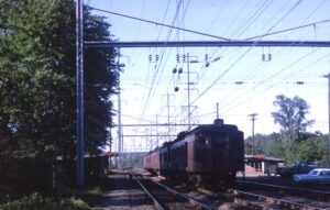Pennsylvania Railroad | Odenton, Maryland | MP54 MU electric commuter train | Train #414 | June 7, 1967 | Al Holtz photograph / collection