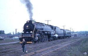Reading Company | Gettysburg, Pennsylvania | Class T1 4-8-4 #2124 steam locomotive | during Reading Ramble excursion | 1960 | Al Holtz photograph / collection