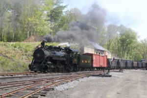 East Broad Top Railroad | Rockhill Furnace, Pennsylvania | Baldwin class 2-8-2 narrow gauge #16 steam locomotive | photo freight | May 15, 2023 | Mitchell E. Dakelman photograph / collection