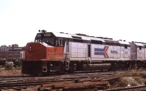 Amtrak | Chicago, Illinois | EMD SDP40F #525 diesel-electric locomotive | September 1973 | Ken Kulick photograph / collection